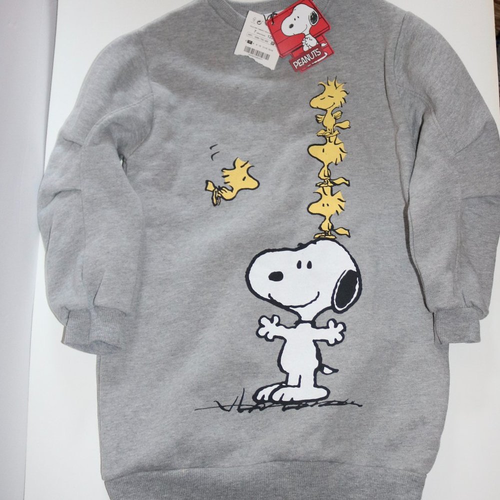 Zara Girls Peanuts Collection Sweatshirt Size 7